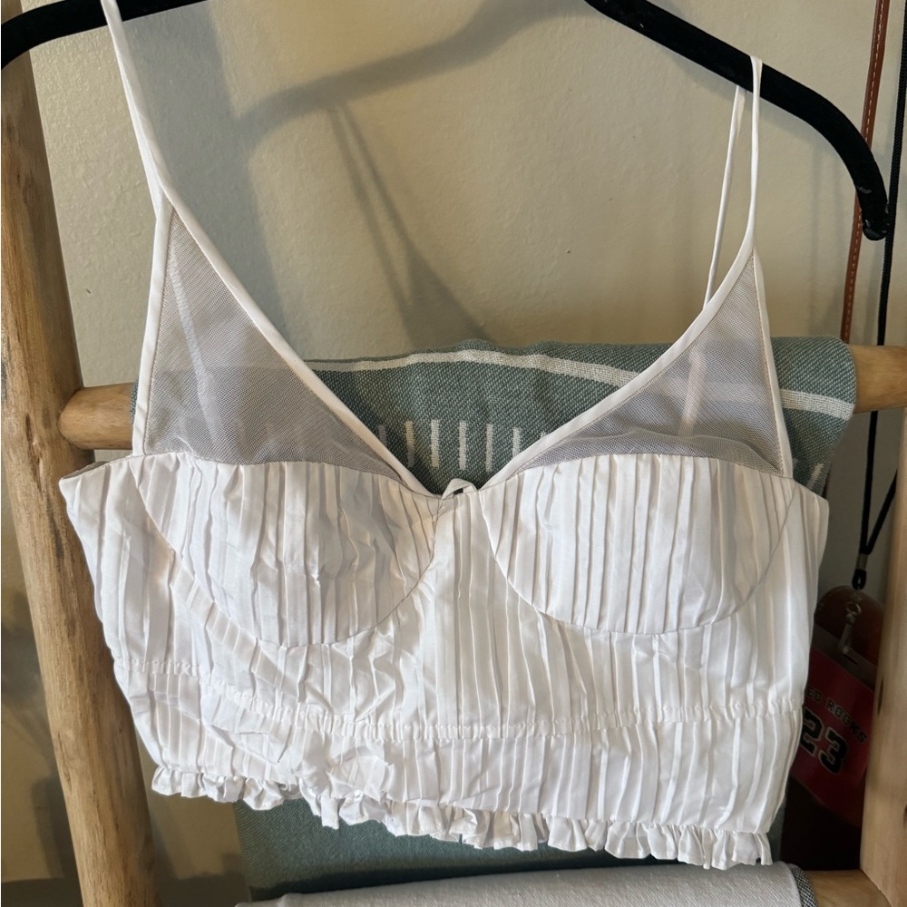 Jonathan Simkhai White Crop Top